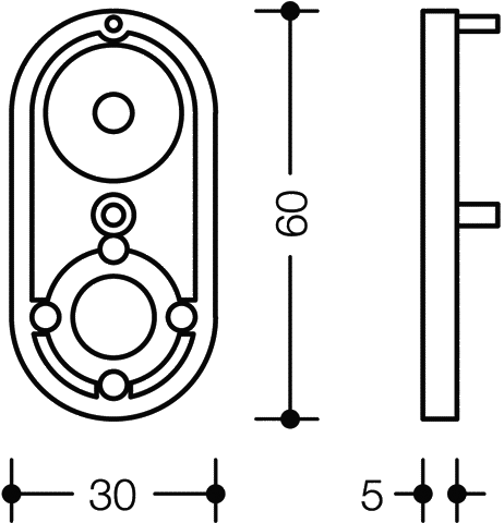 HEWI Fußscheibe 5mm für Spiegelhalter, 477.01.100 und 800.01.10090 signalweiß