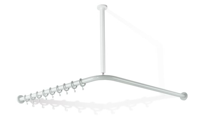 HEWI VH-Stange Ser 801, AM:1183x1183mm, 24 Ringe, suizidhemmend maigrün