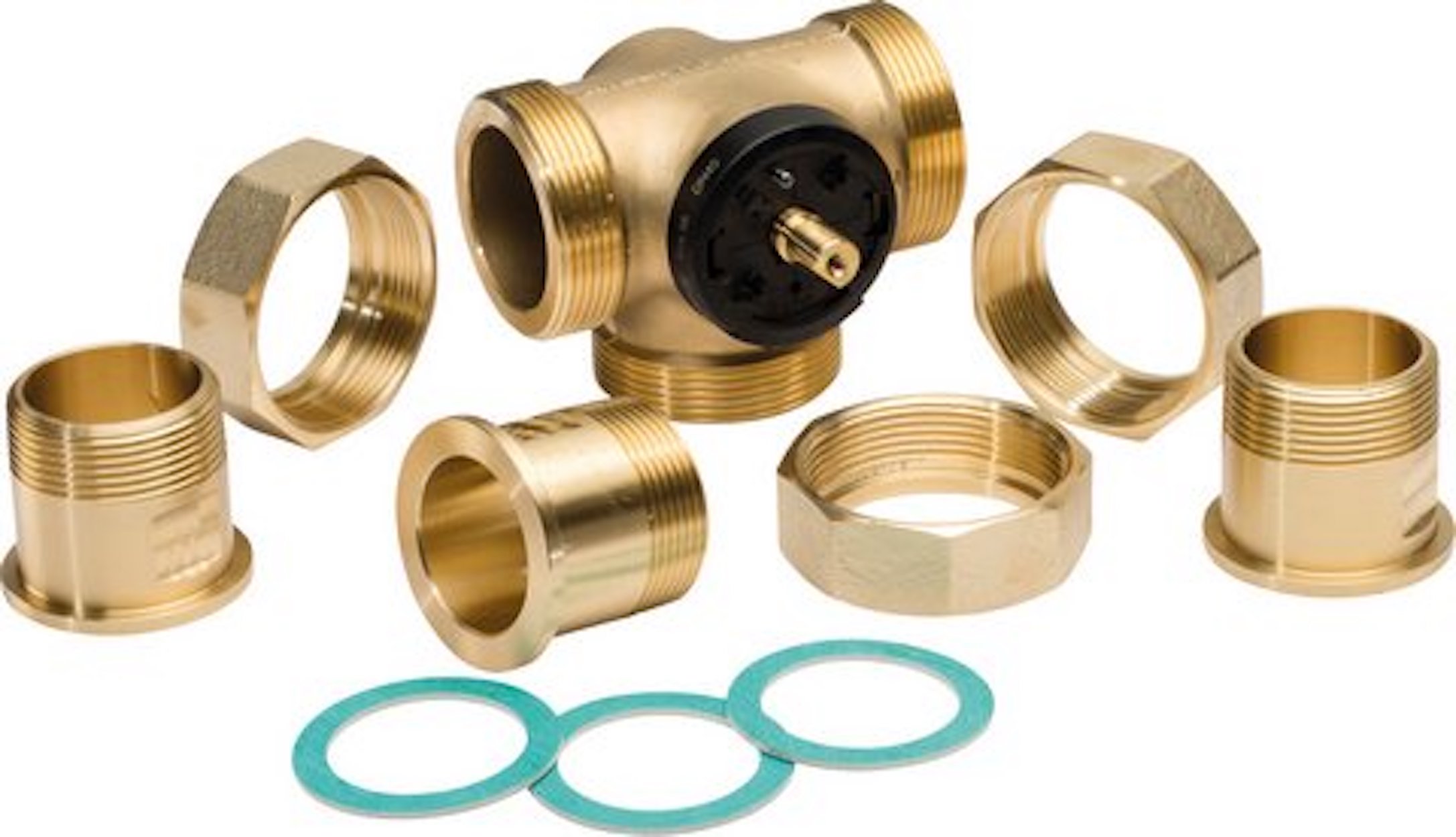 JU Zubehör für Erdwärmepumpen WWV 40 3-Wege-Drehventil DN40 Kvs 25, 2"