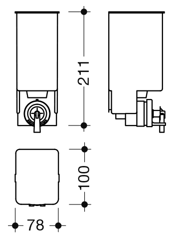 HEWI Leerflasche für 805.06.150 und 950.06.150 inkl. Schaumpumpe, 1000ml