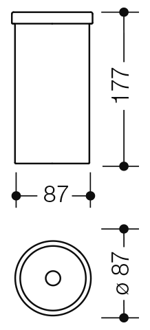 HEWI Bürstenbehälter, f. Systeme 800, 800 K, 815, Kst. apfelgrün