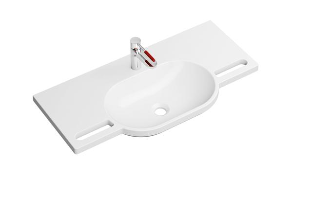 HEWI Produktset WT u. Armatur, 950.11.201 u. AQ1.12M10240 aquablau