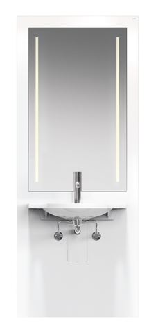 HEWI Waschtisch-Modul S 50, WT 950.11.121,LED-Spiegel,weiß