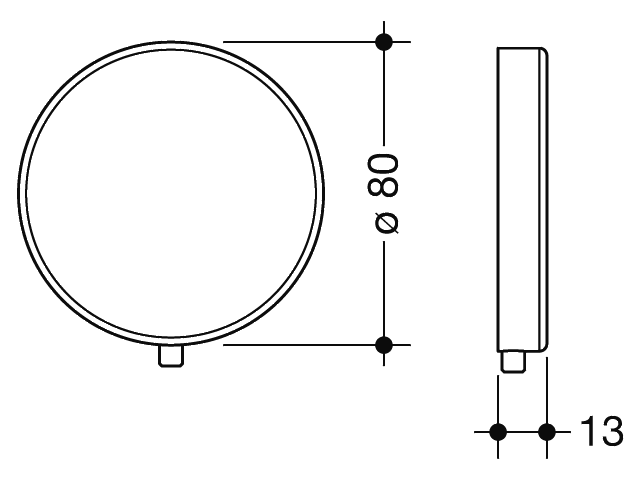 HEWI Abdeckrosette, 80mm Durchmesser, Polyamid signalweiß