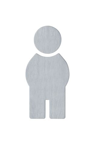HEWI Symbol Mann, Edelstahl matt schliff, selbstkl.