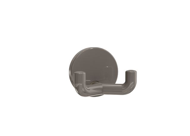 HEWI Doppelhaken Ser 477, d:50mm, eckige Hakenform umbra