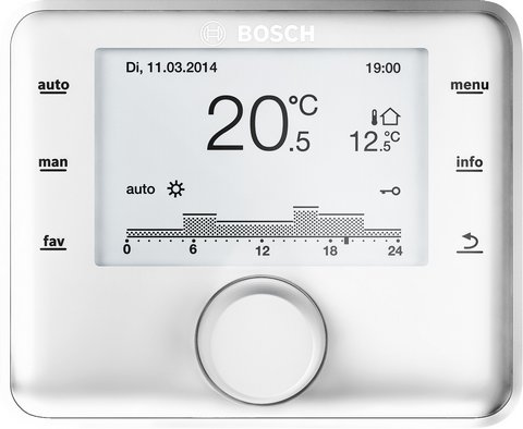 BOSCH außentemperaturgef. Regler CR 400 für bis 4 Heizkreise und 2 WW-Ladekreise