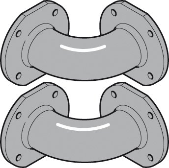 BOSCH Installationszubehör Bogen 3" Bogen 90 Gr, d:3" mit Isolierung (2x)