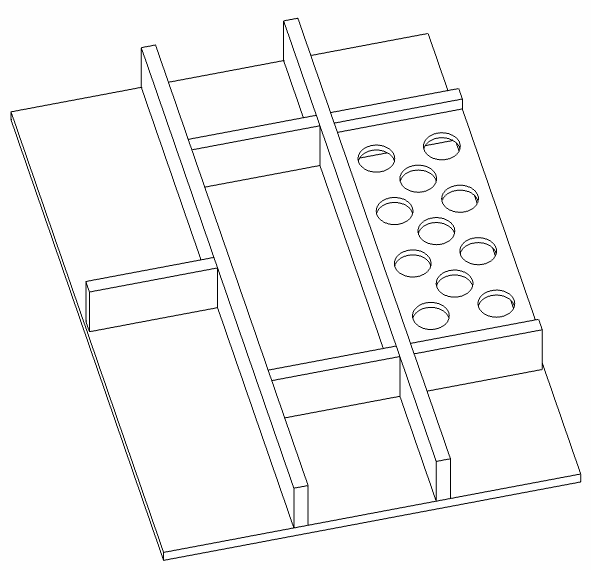 HB Schubkasteneinsatz BB Universal SKE 040 UN 3 L:48mmB:293mmT:420mm