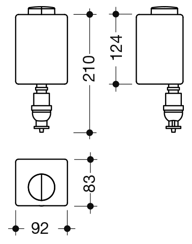 HEWI Leerflasche für 805.06.155 und 950.06.155 inkl. Schaumpumpe, 1000ml