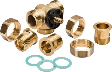 BOSCH Zubehör für Erdwärmepumpen WWV 25 3-Wege-Drehventil DN25 Kvs 10, 1 1/4"