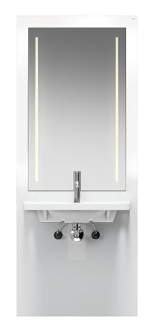 HEWI Waschtisch-Modul S50, WT 950.11.151,LED-Spiegel,weiß