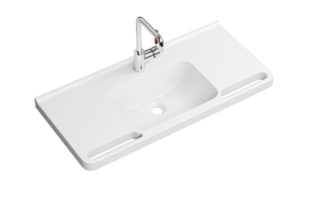 HEWI Produktset WT u. Armatur, 950.11.261 u. AQ1.12M10640 signalweiß