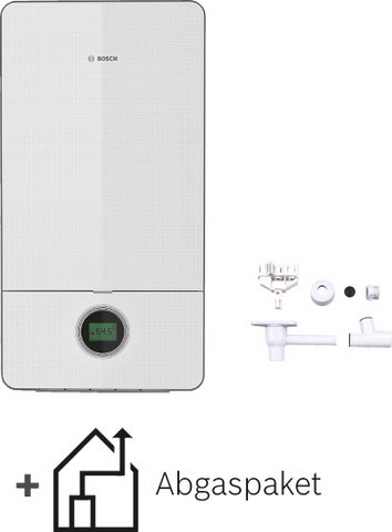 BOSCH Gas-BW-Plus-Paket BOPA GC732C GC7000iW 28 C 23/21, Abgas C33x schwarz