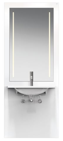 HEWI Waschtisch-Modul S 50, WT M40.11.501,LED-Spiegel,weiß