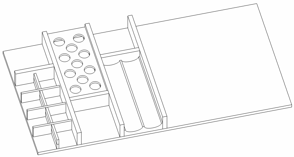 HB Schubkasteneinsatz BB Universal SKE 070 UN 7 L:48mmB:493mmT:320mm