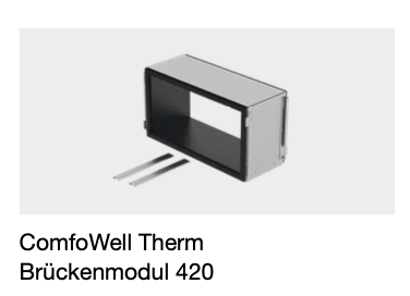 ZE Brückenmodul ComfoWell Therm 420 m. Innendämmung, 420x230x160 mm