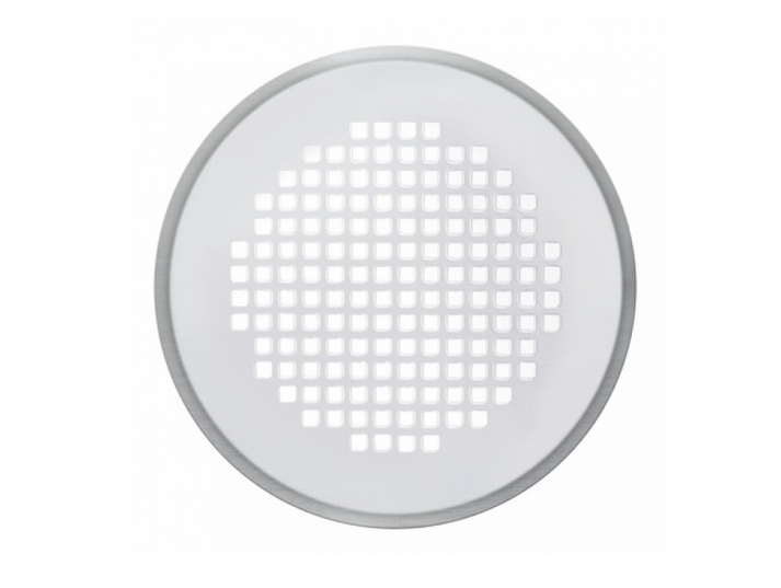 ZE Designgitter ComfoGrid Torino  rund, DN125, D=160 mm, weiß, m. Filter