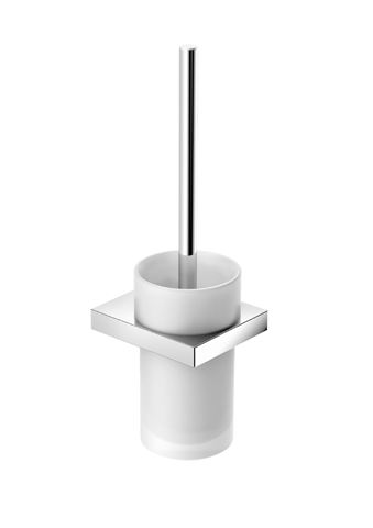 HEWI WC-Bürstengarnitur Sys 100, chrom, Bürstenglas Kristall satiniert