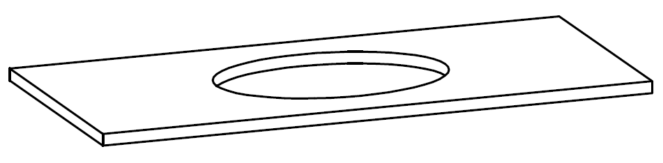 Heibad Waschtischplatte Universal