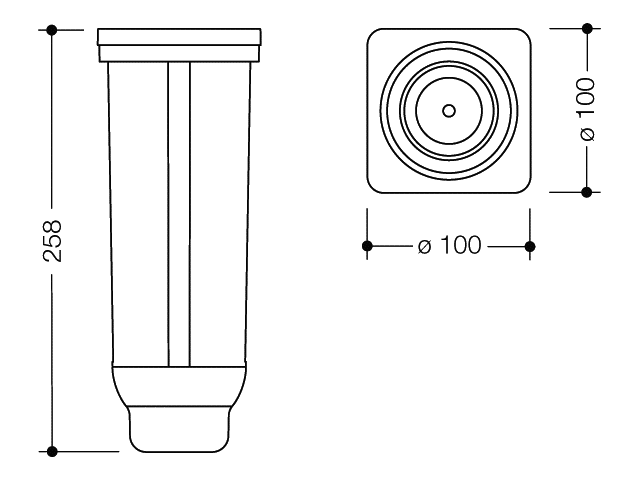 HEWI Einsatz WC-Bürstengarnitur 805, für WC-Bürstengrt. 805.20.200 anthrazgr