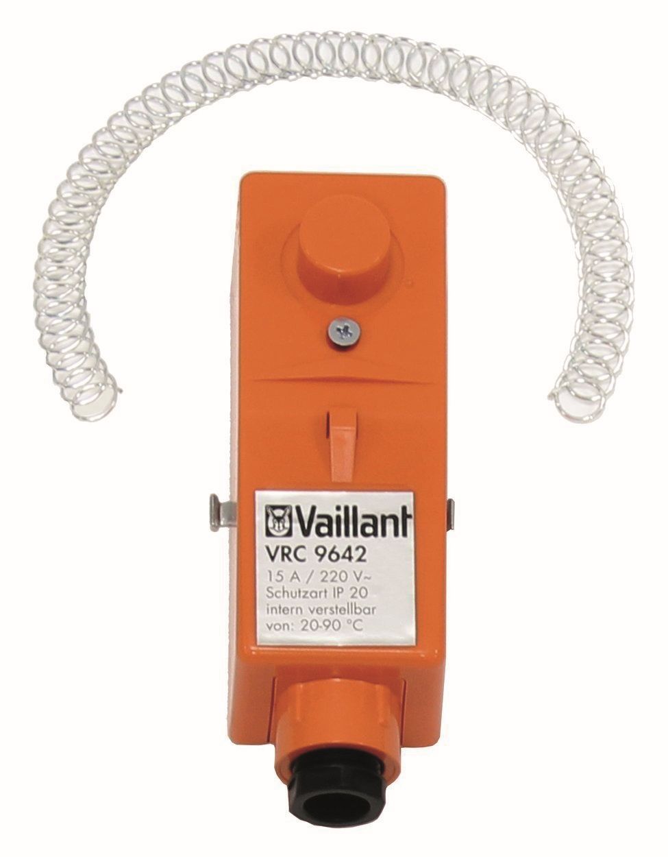 Vaillant Anlegethermostat VRC 9642 mit Umschaltkontakt, Spannband-Befestig. 009642