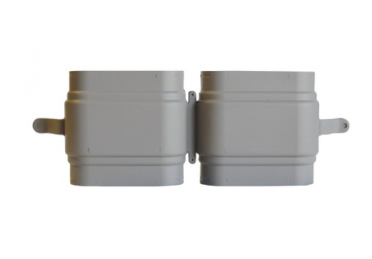 ZE Doppelkanalnippel CK300 ComfoFit  grau, Polymer, m. Dichtringen