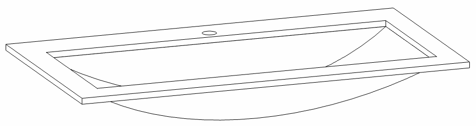 HB Waschtisch BB Future 2.0 GLW 100 F2 1 L:12mmB:1000mmT:540mm