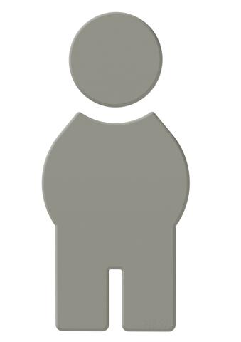 HEWI Symbol Mann Ser 801, selbstklebend felsgrau