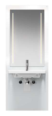 HEWI Waschtisch-Modul S50, WT 950.11.161,LED-Spiegel,weiß