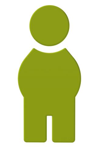 HEWI Symbol Mann Ser 801, selbstklebend apfelgrün