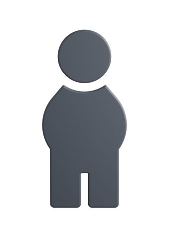 HEWI Symbol Mann Ser 801, matt, selbstklebend anthrazgr