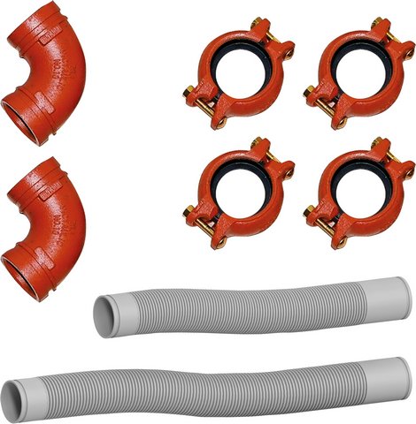 JU Zub. für Erdwärmepumpen Anschl.-Set 5 Vor-/Rücklauf Heizung für T 540...800-2