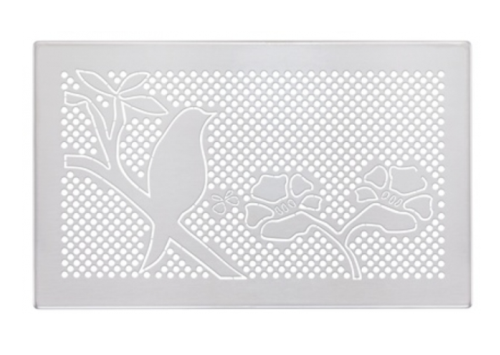 Zehnder Design-Gitter CLD, Blossom weiß, 260 x 160 mm