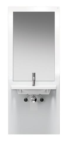 HEWI Waschtisch-Modul S50, WT 950.11.151, Spiegel, weiß