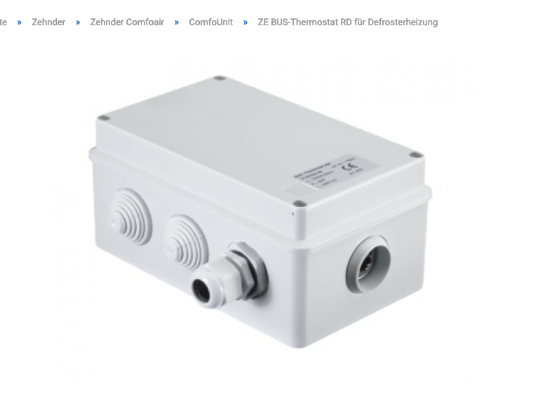 ZE BUS-Thermostat RD für Defrosterheizung