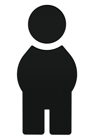 HEWI Symbol Mann Ser 801, selbstklebend tiefschwarz