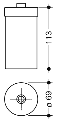 HEWI Behälter für Seifenspender, Kst., f. Systeme 800, 800 K, 815 umbra