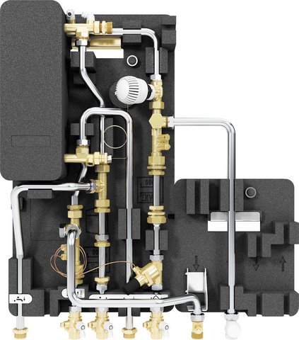 BOSCH Wohnungsstation FLOW7000 35 IS ungemischt, Unterputz, 40 kW, Edelstahl