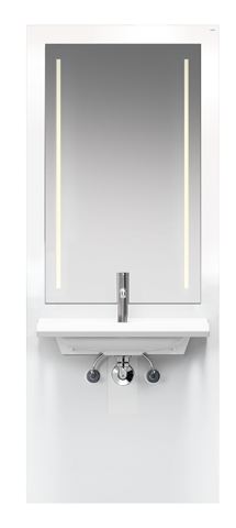 HEWI Waschtisch-Modul S50, WT 950.13.101,LED-Spiegel,weiß