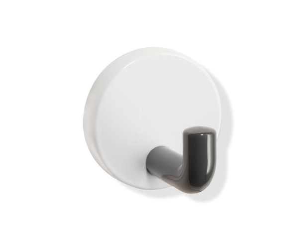 HEWI Einzelhaken Sys 800 K, d:50mm, Ros. signalweiß,Haken farb. aquablau