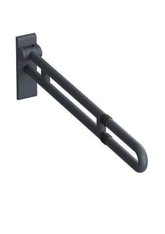 HEWI DSS Ser 801, matt,Trevira CS,  squares umber/sand reinweiß
