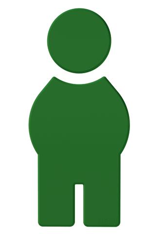 HEWI Symbol Mann Ser 801, selbstklebend maigrün