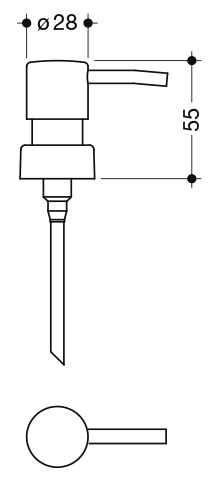 HEWI Pumpenkopf schliff, Sys 900, d:22mm