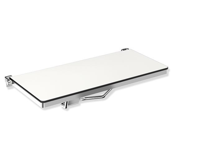 HEWI DU-Klappsitz,re-eckig(USA)Sys 900, chrom,B:31 7/8 inch,T:15 3/4 inch