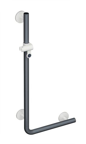 HEWI Winkelgriff m.Br.H.,AM1:1250,W1:600 signalweiß, Stangen farb. umbra
