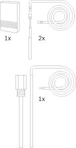BOSCH Zub. Solewärmepumpen Fühlerset 2 für Kunststoff/Stahlrohrinstall., 170mm