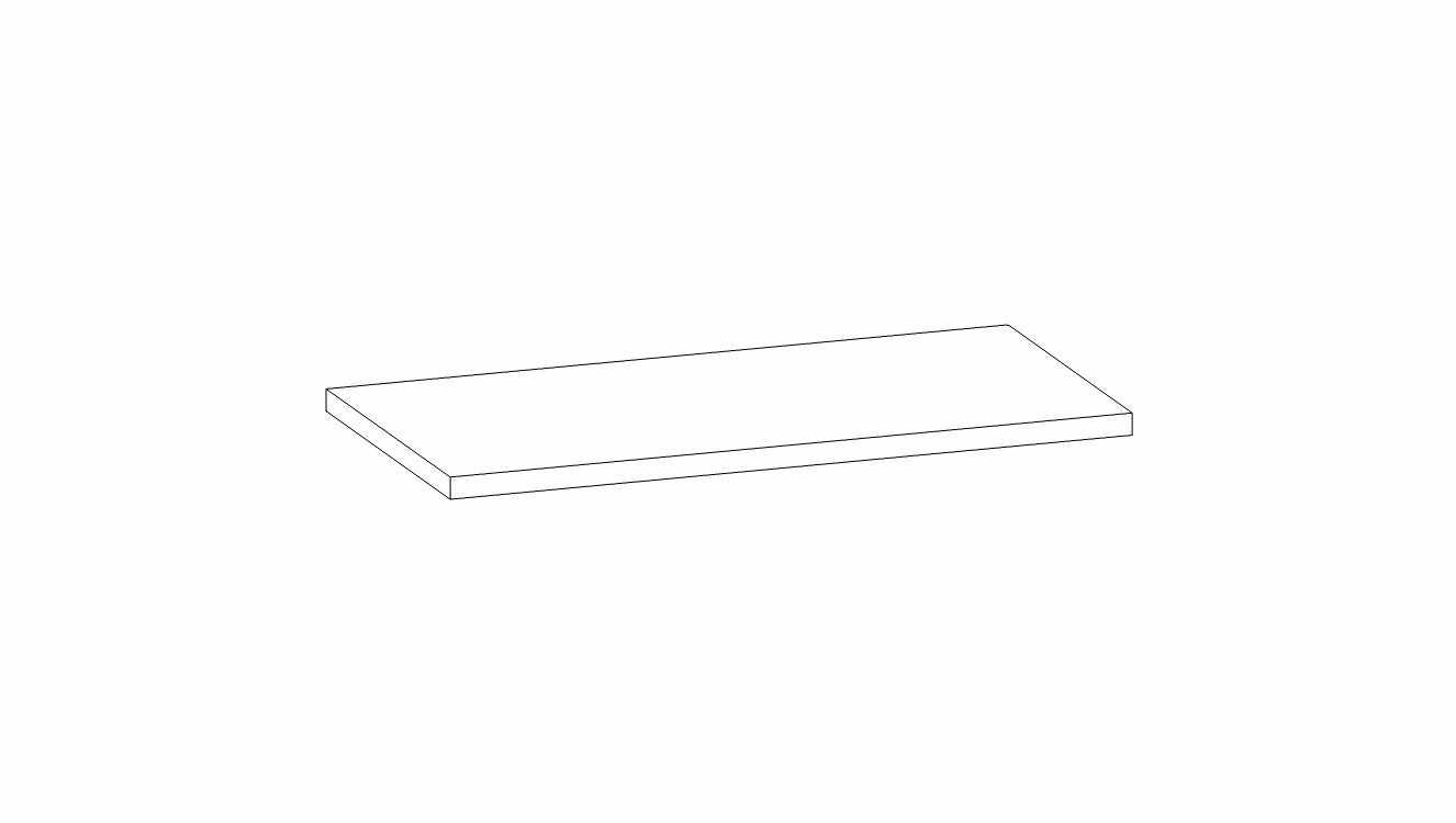 HB Ablageplatte Universal AP080UR9_BB 19x804x0mm