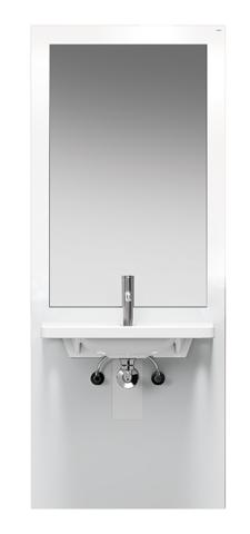 HEWI Waschtisch-Modul S50, WT 950.11.161, Spiegel, weiß