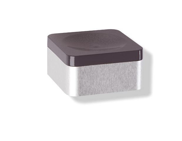 HEWI Seifenablage Ser 805, Edelstahl,  Ablagefläche Nylon tiefschwarz